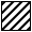 Fill 2 is black diagonal lines directionally from the bottom left of the square to top right of the square with a medium spacing.