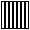 Fill 5 is black parallel lines directionally from top to bottom with a tight spacing.
