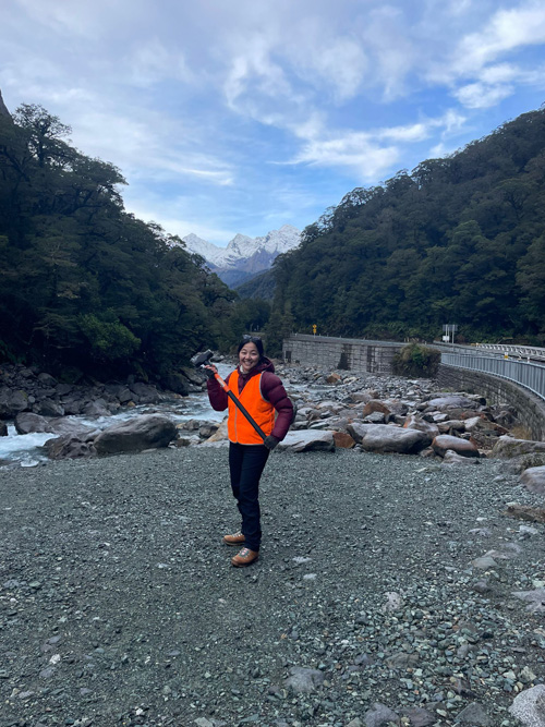 Voon Hui Lai at the Milford Sound Highway, New Zealand.