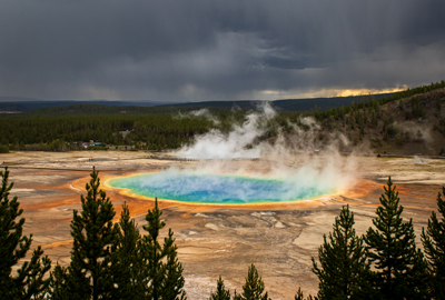 Grand Prismatic Spring at Yellowstone National Park.