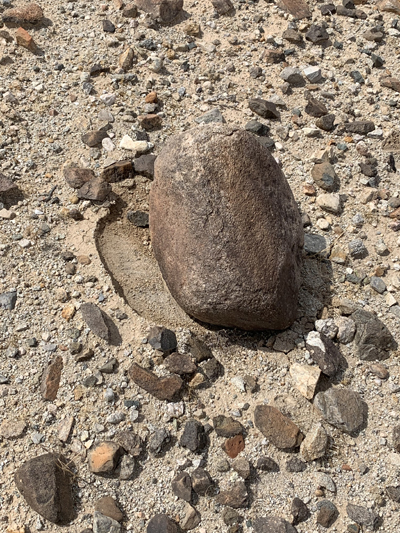 Rocks displaced near the fault stepover during the 2019 Ridgecrest earthquake.